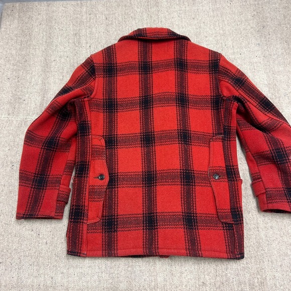 Vintage Green Bay Clothing Hunting Jacket Mens Medium Red 1940s Plaid Wool - Picture 8 of 12